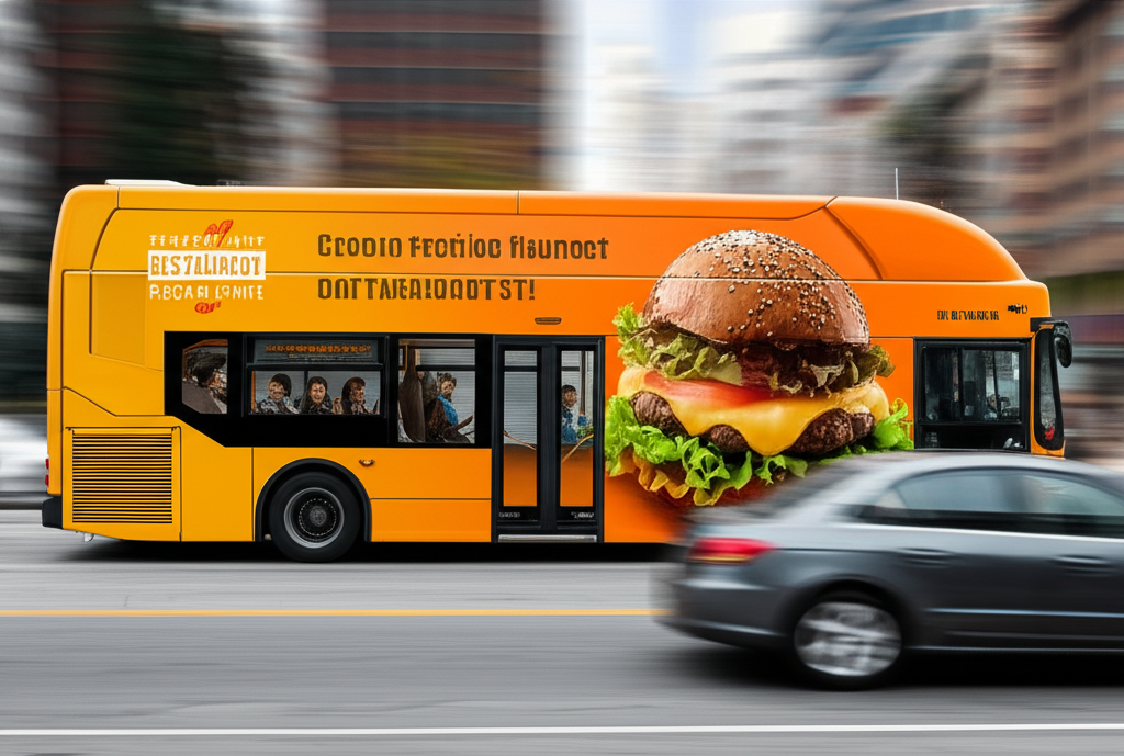 Publicidad en Autobuses para Cadena de Restaurantes